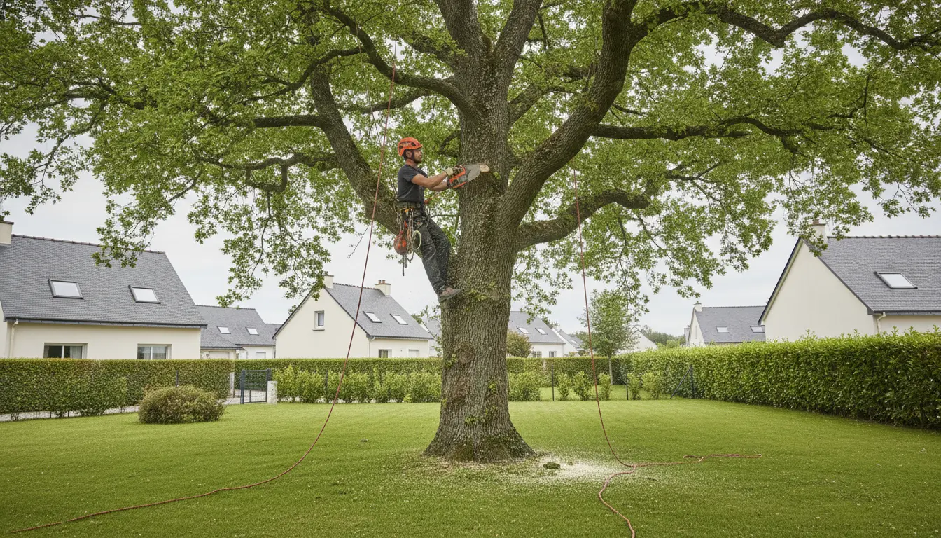 Élagueur professionnel à Bohars (29820) : élagage, abattage et taille de haies pour vos jardins pavillonnaires